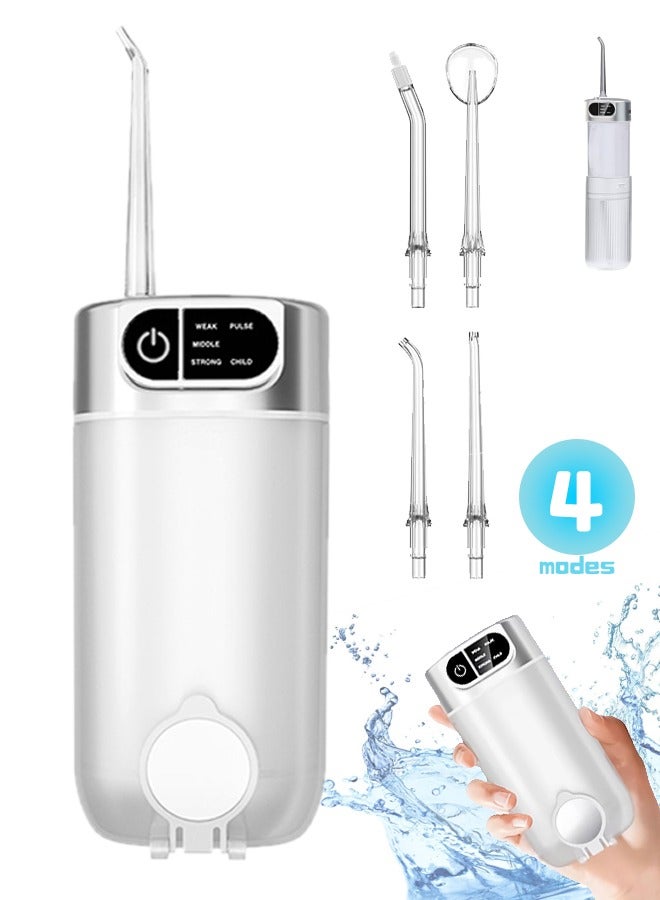AHVTE Water Flosser For Teeth, Portable Water Dental Flosser for Teeth Cleaning, Cordless 300Ml Portable Oral Irrigator Flosser, 5 Cleaning Modes And 4 Jet Tips  Ipx7 Waterproof - Image 1