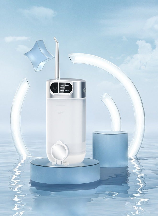AHVTE Water Flosser For Teeth, Portable Water Dental Flosser for Teeth Cleaning, Cordless 300Ml Portable Oral Irrigator Flosser, 5 Cleaning Modes And 4 Jet Tips  Ipx7 Waterproof - Image 5