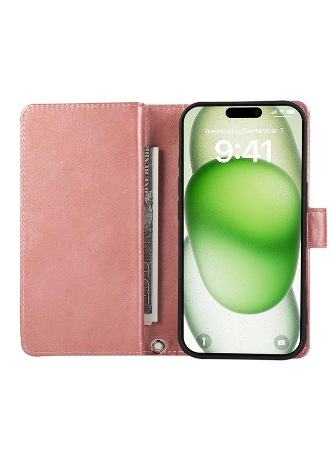 S-TOP Case For iPhone 16 Wristband Card Slot Leather Phone Case - Image 4