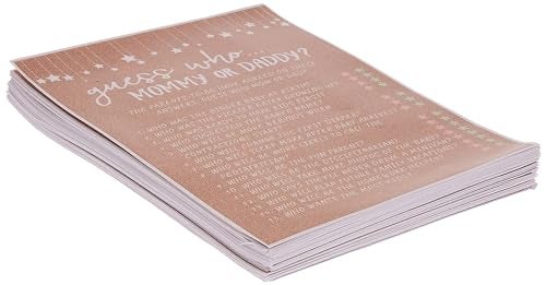 Printed Party Baby Shower Games – Guess Who Mommy or Daddy Game for Boy or Girl, Rustic Kraft Paper Theme, 50 Cards - Image 4