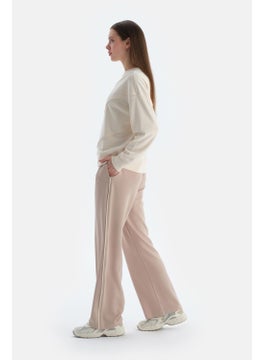 dagi Ecru Women's Modal Piping Detailed Sweatshirt  - Image 3