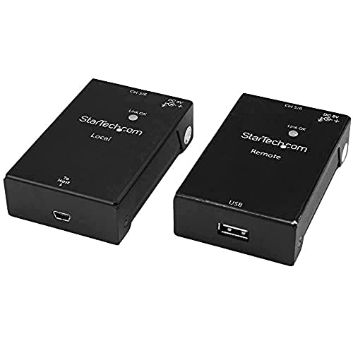 StarTech.com USB 2.0 Extender over Cat5e/Cat6 Cable (RJ45) - Up to 165ft (50m) - High Speed USB Port Extender Adapter Kit - Powered - USB over Ethernet Cable Extender - 480Mbps - Metal, TAA - Image 5