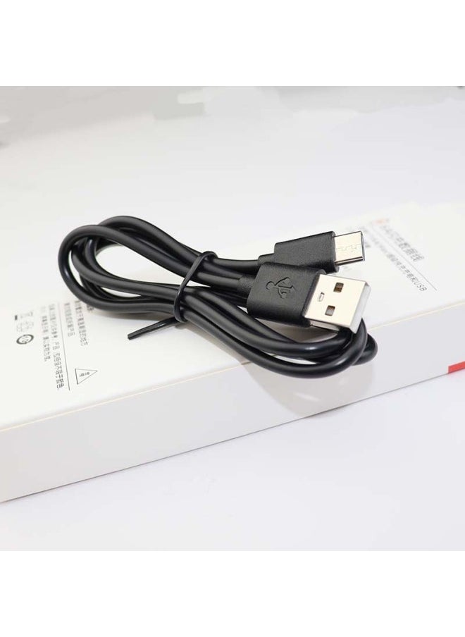 Generic Type-C Data Cable V8 Is Suitable For Huawei USB Fast Charging Mobile Phone 2A Bluetooth Headset Small Fan Charging Cable-Color:Type-c 80cm 2a National Standard Copper Black  - Image 5
