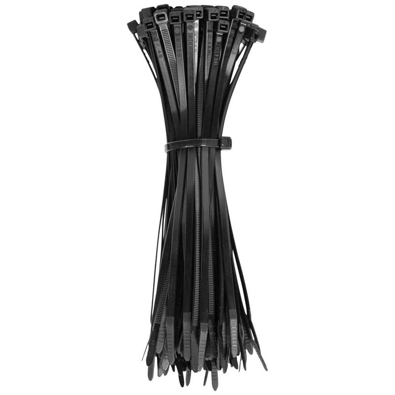 Klein Tools 450200 Cable Ties 50Pound Tensile Strength Heavy Duty Nylon Cable Zip Ties Indoor Outdoor Use 775Inch Black 100Piece
