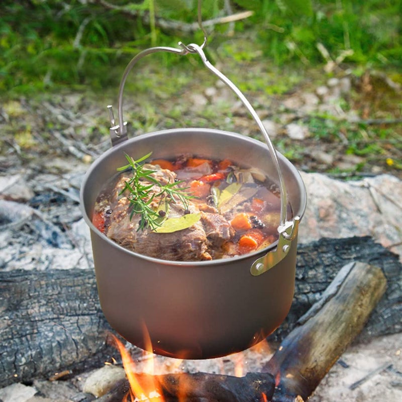 MyLifeUNIT Camping Pot Cookware, Portable Cooking Pot for Outdoor Camping Hiking, 5-Quart - Image 2