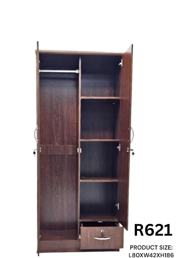 Galaxy Design Galaxy Design Galaxy Design 2 Door Wooden Wardrobe Cabinet Cupboard Engineered Wood Perfect Modern Stylish Heavy Duty  - Image 2