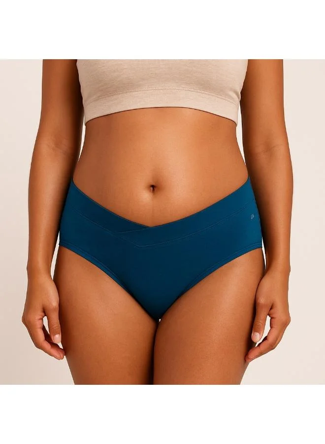 TUMMY Bamboo Cotton Low-waist Maternity Panty Pack of 8 - Multicolor Pack