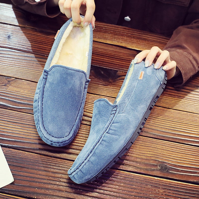 Winter Cotton Shoes Men'S Shoes Frosted Bean Shoes Men'S 2023 New Fleece-Lined Warm Trend Korean Lazy Casual - Image 5
