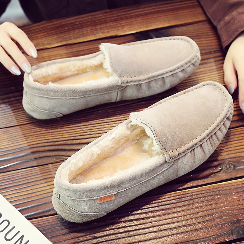 Winter Cotton Shoes Men'S Shoes Frosted Bean Shoes Men'S 2023 New Fleece-Lined Warm Trend Korean Lazy Casual - Image 4
