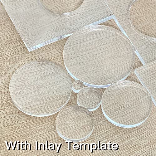 Monliful Pack of 4 Circle Inlay Template Set Router Templates for Woodworking,Router Jig Templates Decorative Templates - Image 2