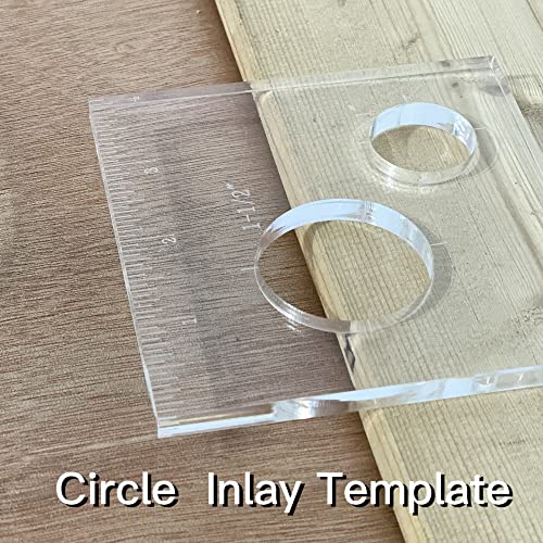 Monliful Pack of 4 Circle Inlay Template Set Router Templates for Woodworking,Router Jig Templates Decorative Templates - Image 3
