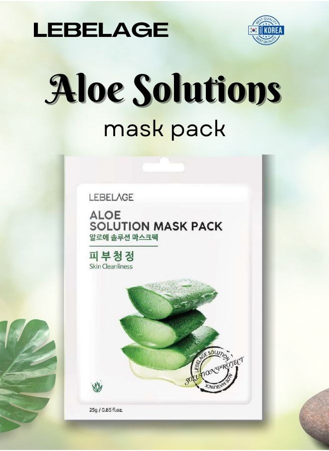 Lebelage - NATURAL SOLUTIONS VARIETY MASK PACK (PACK OF 5 DIFFERENT MASKS) | KOREAN MADE SKIN CARE - Image 1