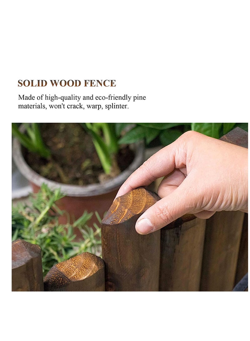 Generic FFD Wood Garden Fence Plants Flower Bed Edging Wooden Interlocking Panels Antiseptic For Partition Wall Landscaping Garden Edging Panels  Decorative Landscape Path Panels  - Image 4