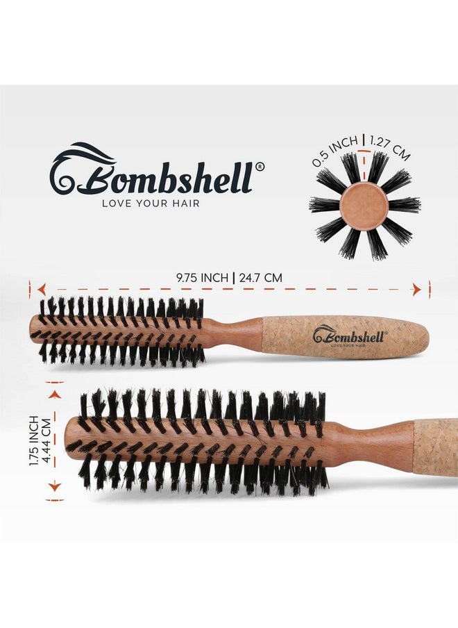 Ombshell Sustainable Round Hair Brush Birch Wood And Cork Handle Hairbrush With Boar Bristles Ergonomic Boar Bristle For Blow Drying Curling And Styling 1.75 Inch - pzsku/Z6515ED599A30B63077A3Z/45/_/1696069886/bbba9210-aa7a-4070-a966-5676d96c289a