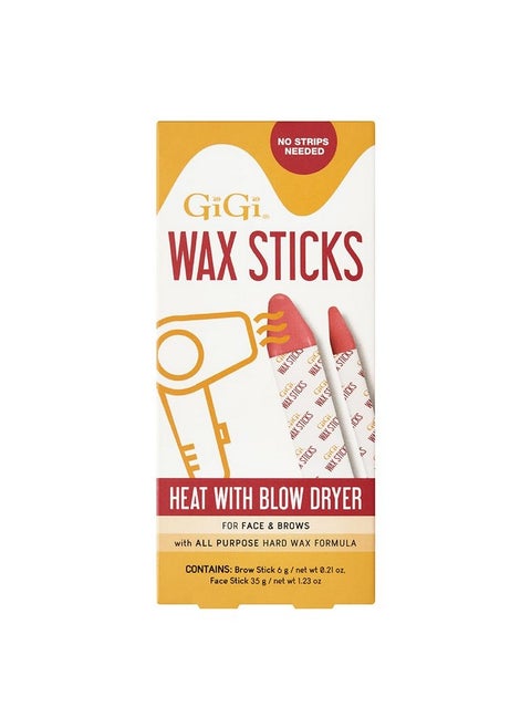 Blow Dry Wax Sticks For Face And Brows With All Purpose Hard Wax Formula 2Stick Pack