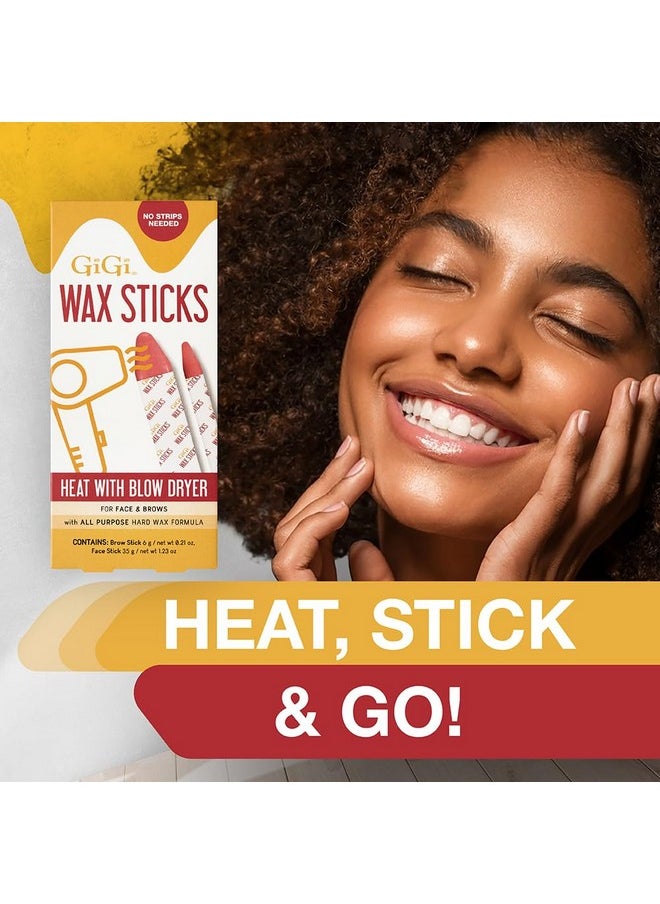 GiGi - Blow Dry Wax Sticks For Face And Brows With All Purpose Hard Wax Formula 2Stick Pack - Image 1