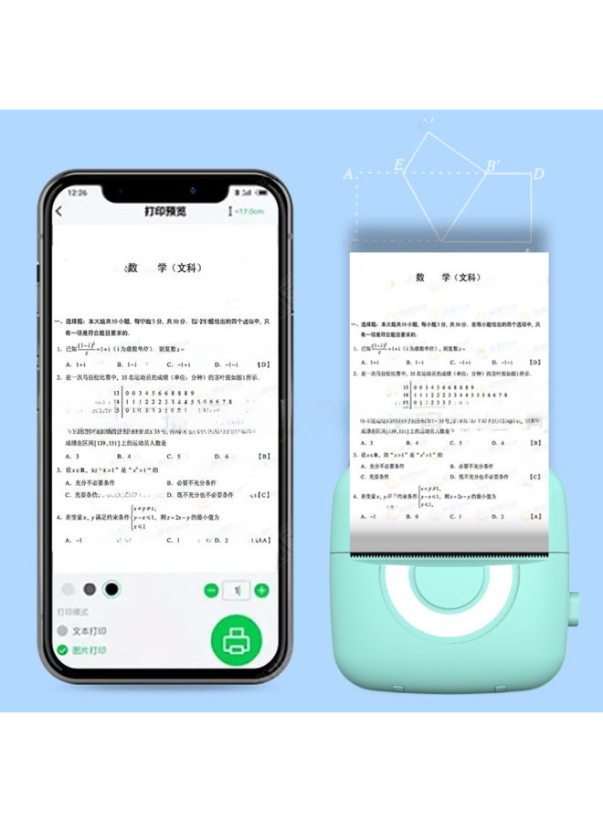 Handheld Mini Thermal Printer Mobile Phone Bluetooth Photo Notes Student Pocket Wrong Problem Printer - Image 2
