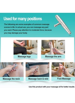 Ru syanl T-Bar Stainless Steel Manual Deep Tissue Massage Tool Target Trigger Points Massage for Pain Relief and Full-Body Fascial Relaxation  - Image 2