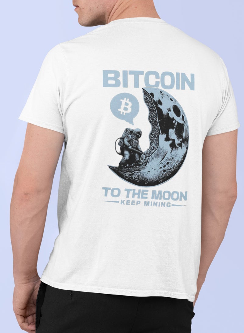 ZOOM Bitcoin To The Moon Graphic Design For T-Shirt