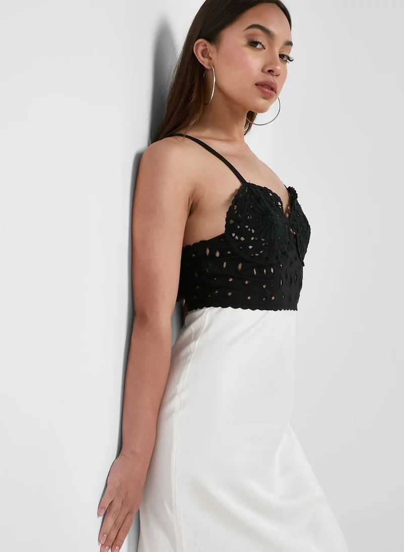 TOPSHOP Strappy Embellished Detail Dress