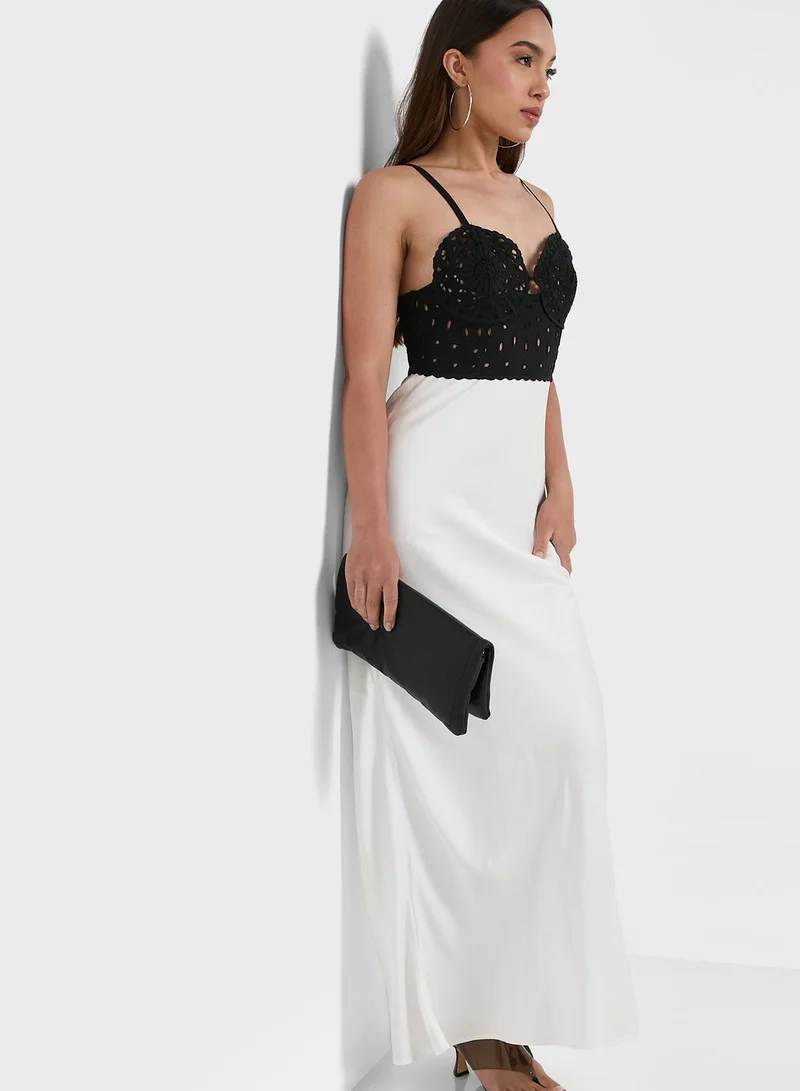 TOPSHOP Strappy Embellished Detail Dress