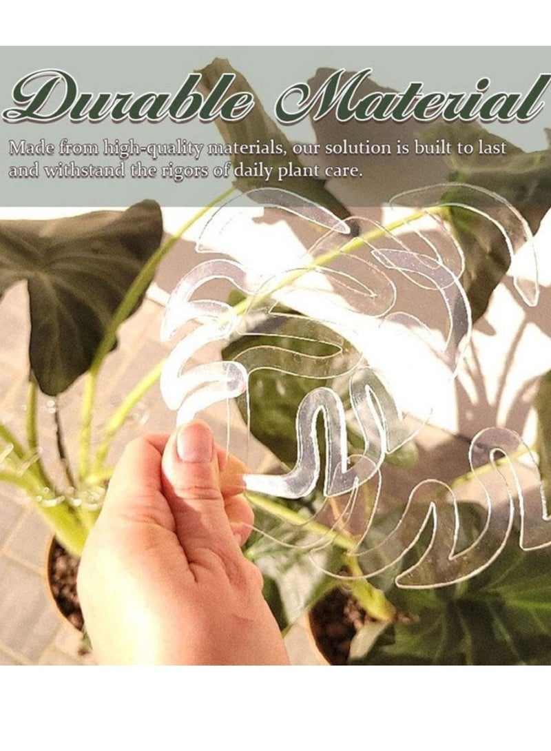 إكسفور مجموعة دعم جذع النبات، مشابك من الخيزران على شكل سلحفاة، حوامل بلاستيكية شفافة، مشابك قابلة لإعادة الاستخدام للنباتات الداخلية والخارجية، الزهور، الخضروات، خطاف عمودي جمالي فريد من نوعه - Image 5