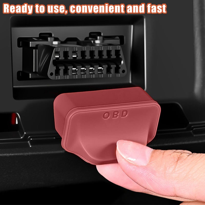 غطاء واقي لمنفذ OBD الأحمر، غطاء مانع للغبار، غلاف واقي لواجهة التشخيص للسيارات والشاحنات وسيارات الدفع الرباعي والعربات الصغيرة ومركبات التخييم - Image 4