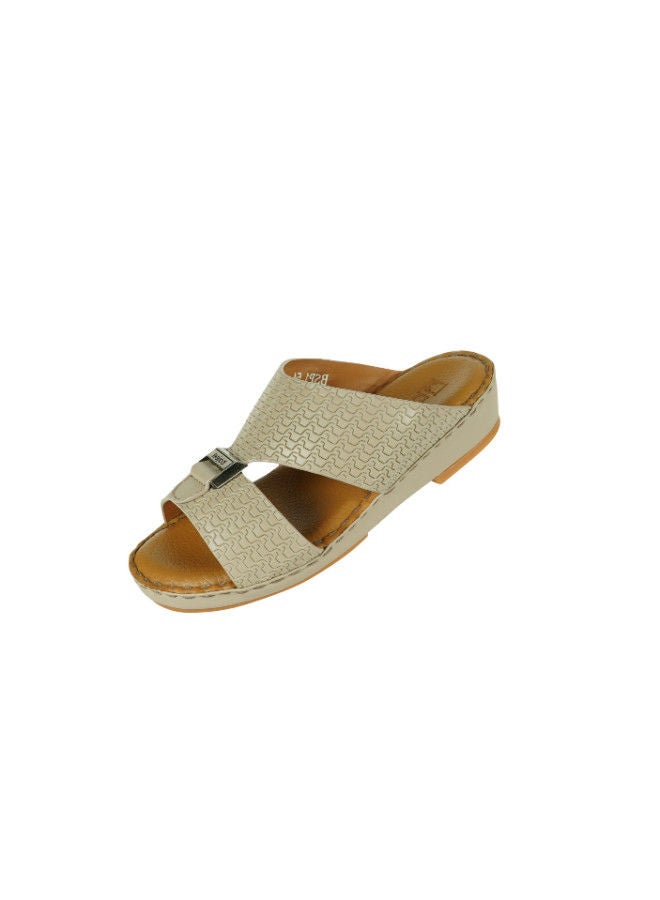 barjeel uno Barjeel Uno Boys Arabic Slippers 008-3344 BBSP1-54-Beige  - Image 3