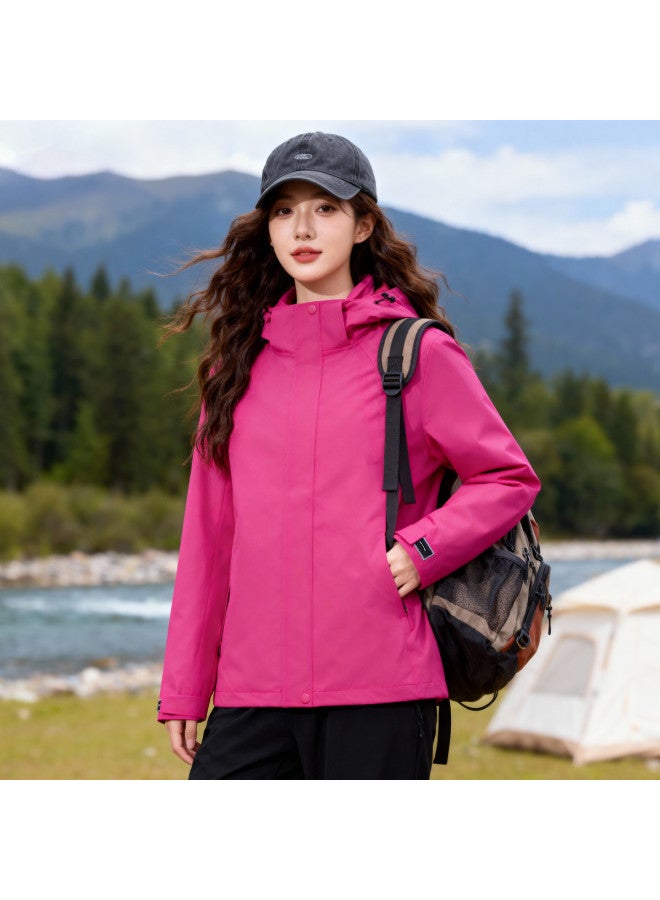 Fapai Winter Jacket + Liner Style Optional Outdoor Sports Hooded Jacket Women - Image 4