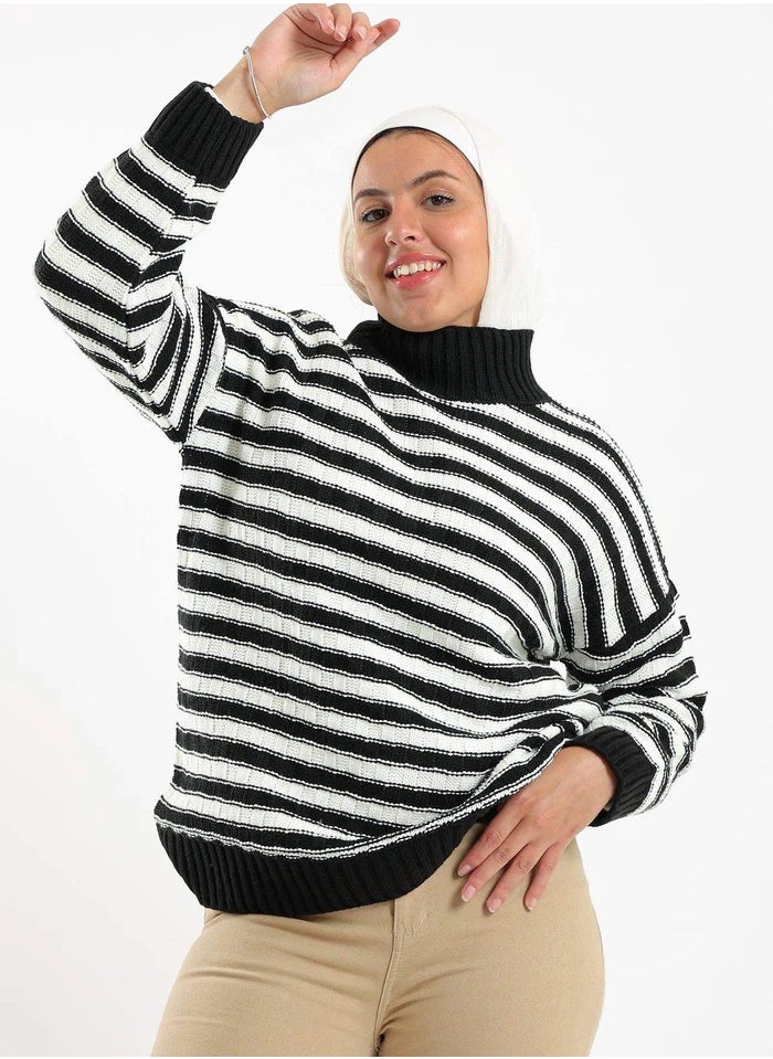Carina striped-knitted-pullover  - Image 2
