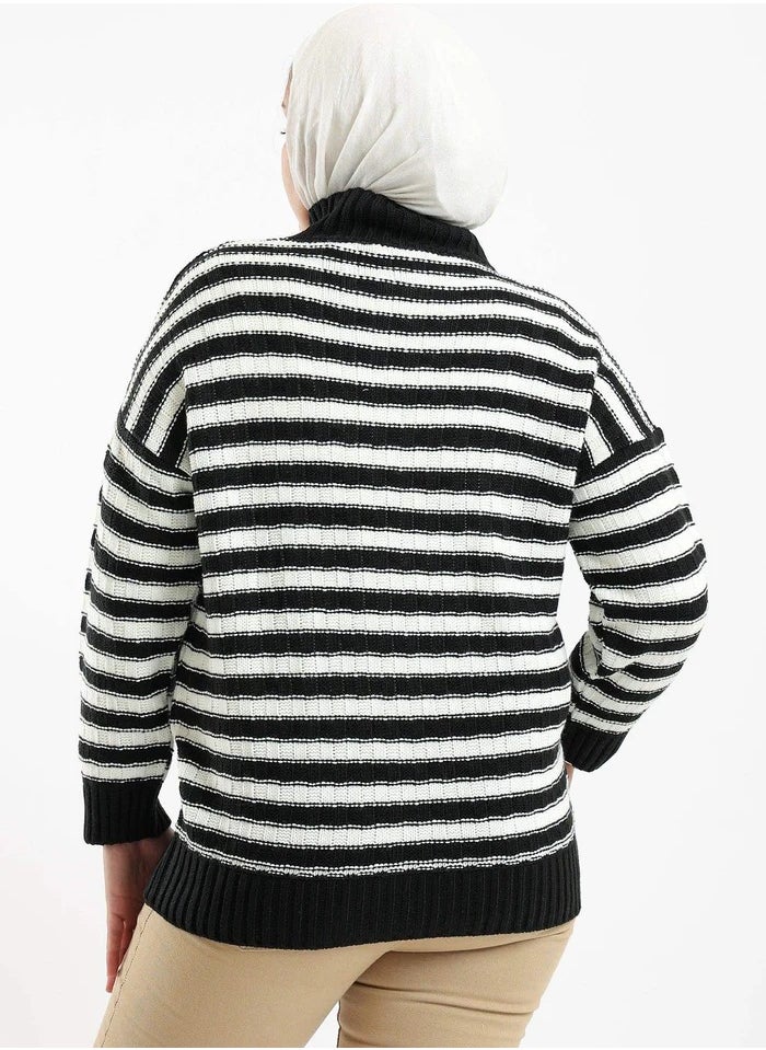 Carina striped-knitted-pullover  - Image 4