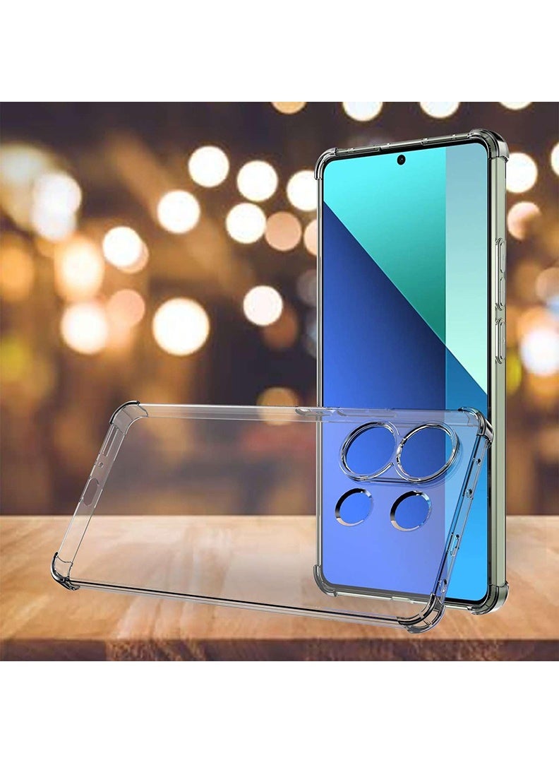 Theodor Redmi Note 13 Pro Clear Case, Shock-Absorption TPU Cell Phone Cover with Reinforced Corners, Soft Flexible & Crystal Clear Protective Bumper Case - Image 4