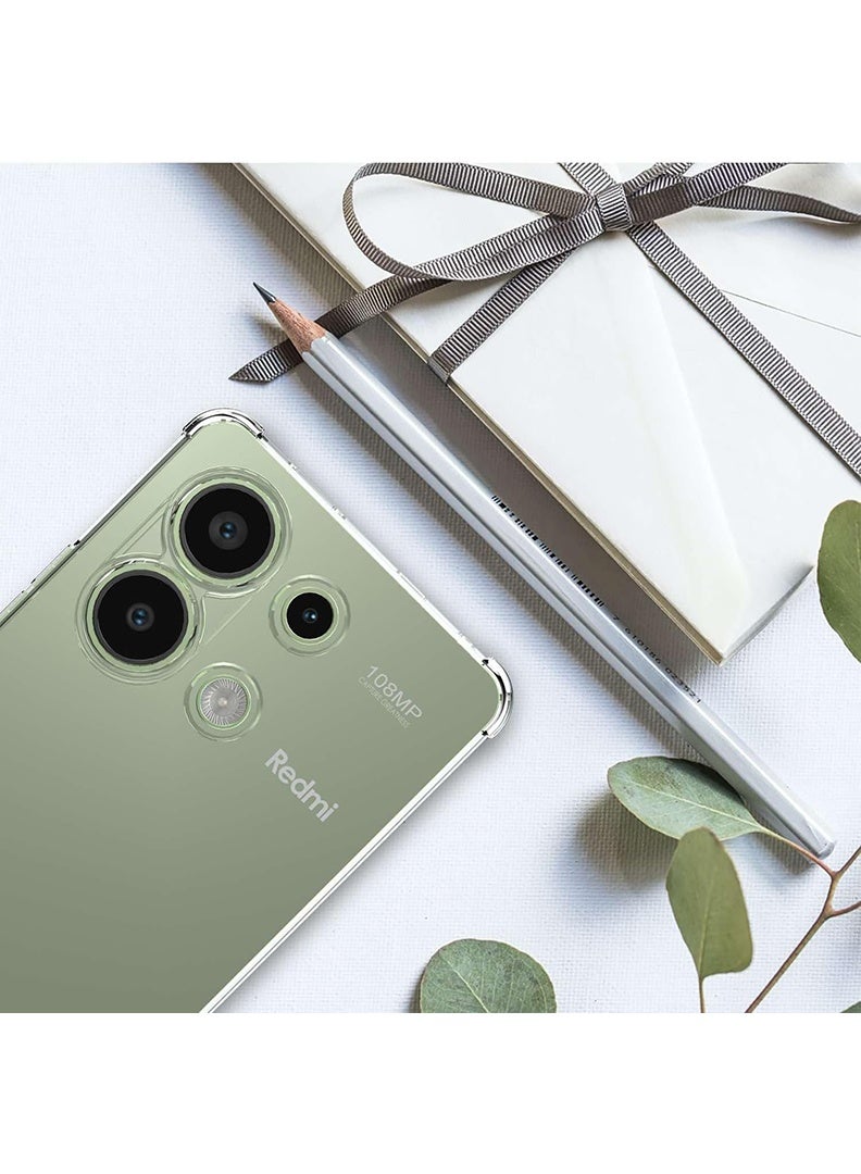 Theodor Redmi Note 13 Pro Clear Case, Shock-Absorption TPU Cell Phone Cover with Reinforced Corners, Soft Flexible & Crystal Clear Protective Bumper Case - Image 3