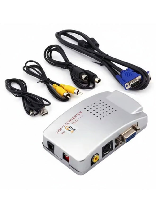 Sky Tech 20pcs VGA to video converter New PC Laptop Computer VGA to AV RCA Signal TV S-Video Converter Box Supports NTSC PAL system - Image 2