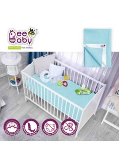Beebaby Ultradry Waterproof Quick Dry Sheets For Baby. High Absorbent, Anti - Piling, Reusable Bed Protector For Infants, New Born, Toddlers. (Medium - 70Cm X 100Cm) (Baby Pink, Sky Blue - Pack Of 2)  - Image 2