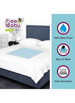 Beebaby Ultradry Waterproof Quick Dry Sheets For Baby. High Absorbent, Anti - Piling, Reusable Bed Protector For Infants, New Born, Toddlers. (Medium - 70Cm X 100Cm) (Baby Pink, Sky Blue - Pack Of 2)  - Image 4