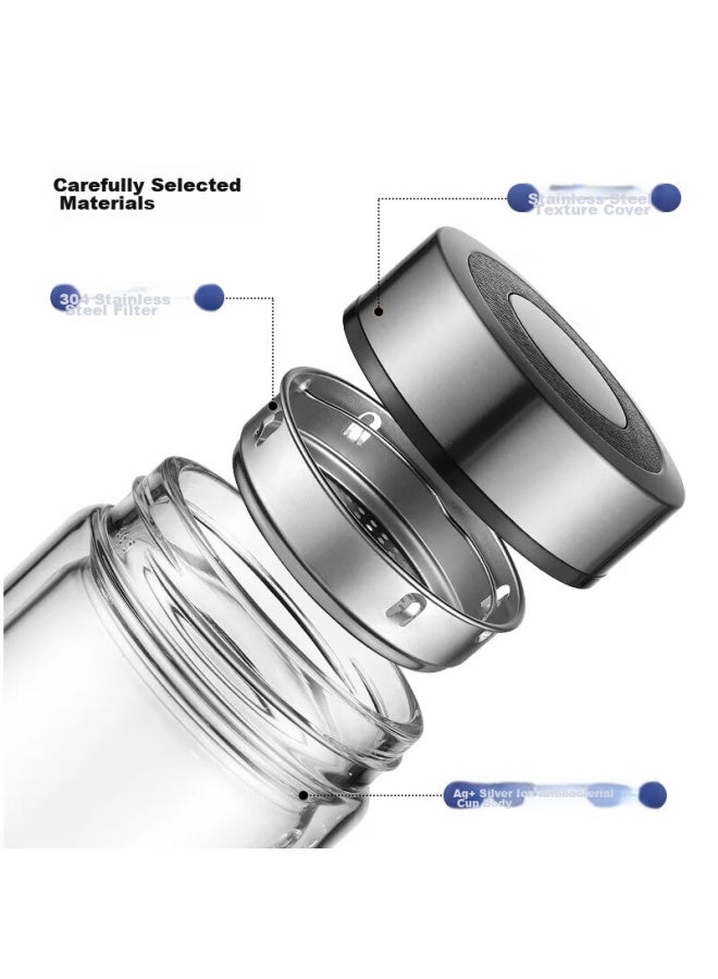 Tomimitsu Fuguang Silver Ion Antibacterial High Borosilicate Glass Cup, Large Capacity With Tea Strainer, Water Cup For Office, Thickened Tea Infuser Cup, Gift - Image 5