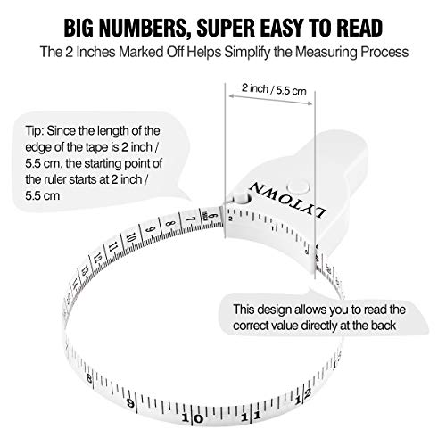 LYTOWN 2PCS Body Tape Measure 60inch (150cm), Automatic Telescopic Tape Measure for Body Measurement & Weight Loss, Accurate for Tailor, Sewing, Fitness, Handcrafts, Clothes - Image 5