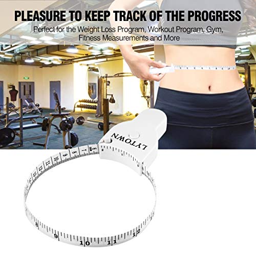 LYTOWN 2PCS Body Tape Measure 60inch (150cm), Automatic Telescopic Tape Measure for Body Measurement & Weight Loss, Accurate for Tailor, Sewing, Fitness, Handcrafts, Clothes - Image 3