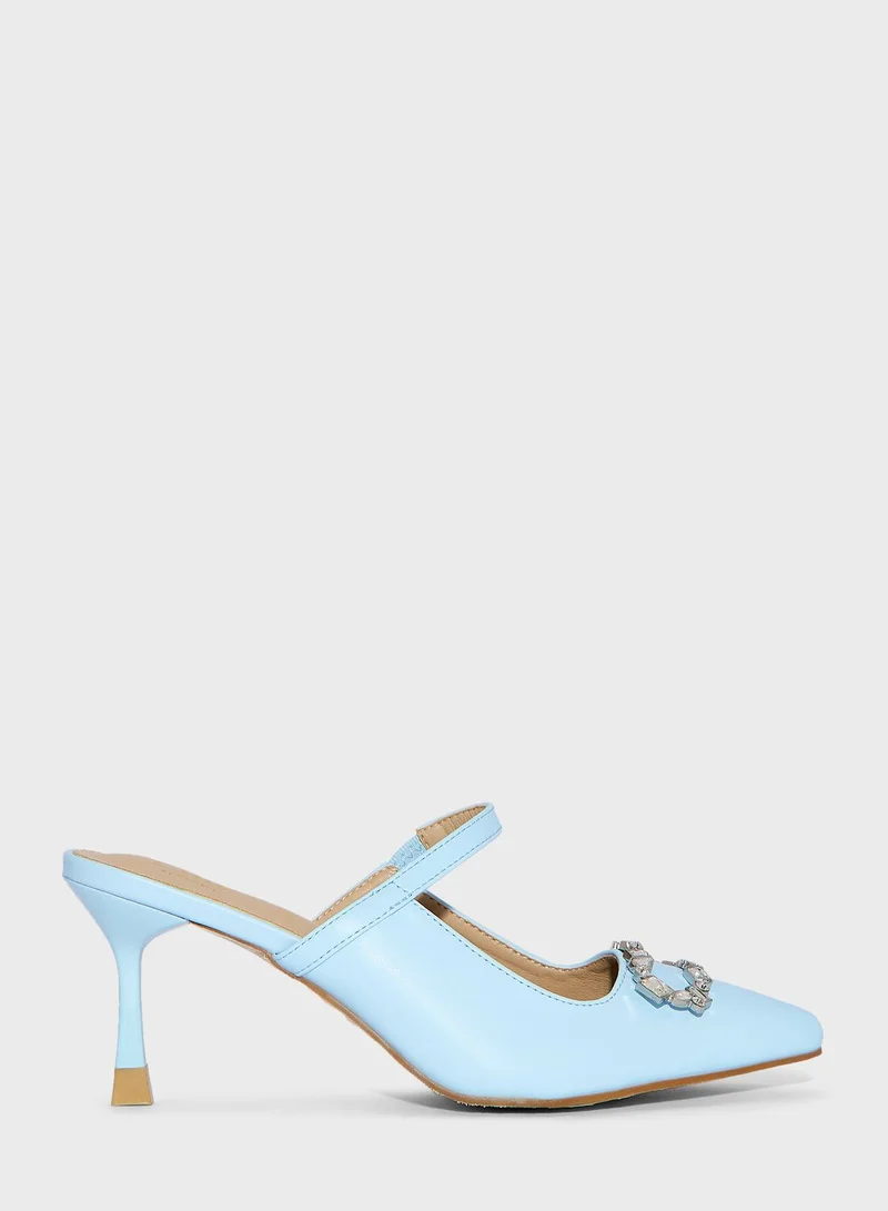 Ella Limited Edition Embellished  Heeled Mule
