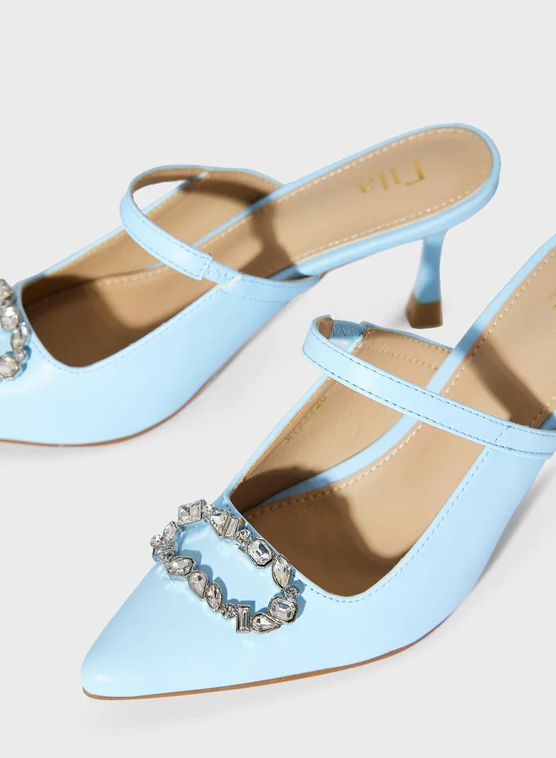 Ella Limited Edition Embellished  Heeled Mule
