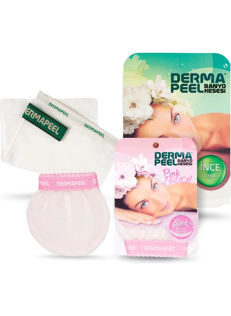 Dermapeel Slim Bath Scrub + Pink Touch Facial Scrub Set