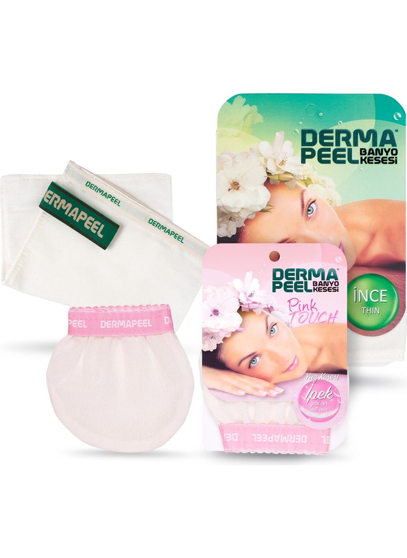 Dermapeel Slim Bath Scrub + Pink Touch Facial Scrub Set  - Image 1