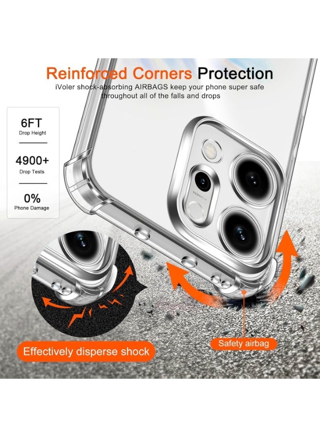 Ultra-clear silicone case for Oppo Reno 14 5G with shockproof protective corners, a slim, soft, and flexible mobile phone case made of transparent TPU material that is scratch-resistant - Image 2