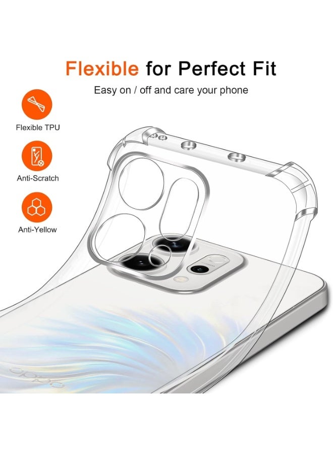 Ultra-clear silicone case for Oppo Reno 14 5G with shockproof protective corners, a slim, soft, and flexible mobile phone case made of transparent TPU material that is scratch-resistant - Image 5