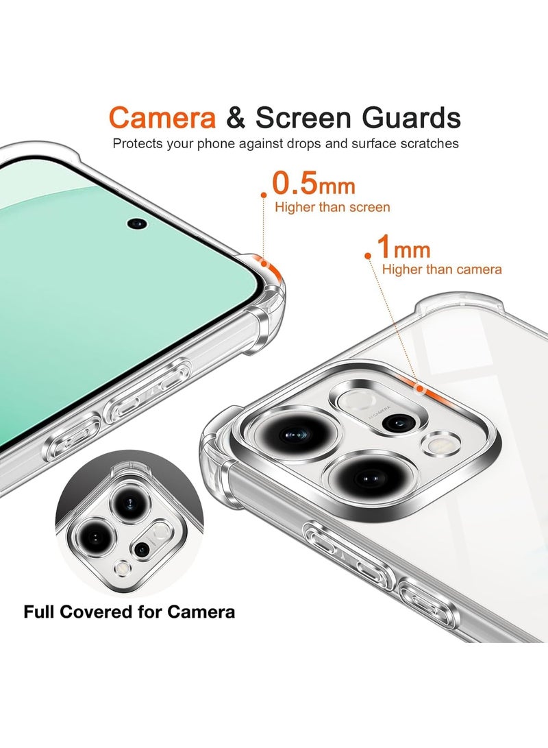 Ultra-clear silicone case for Oppo Reno 14 5G with shockproof protective corners, a slim, soft, and flexible mobile phone case made of transparent TPU material that is scratch-resistant - Image 3