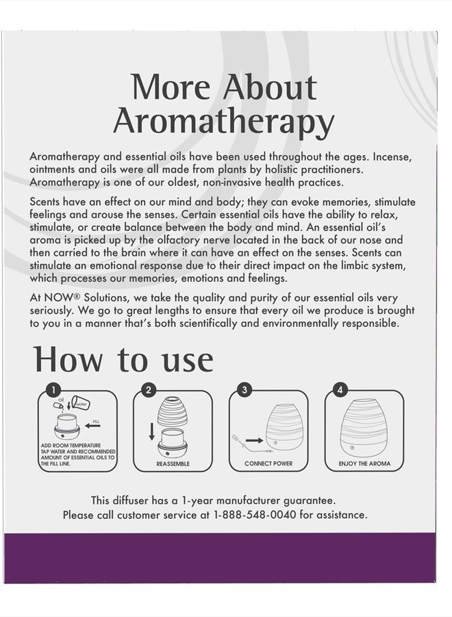 now Essential Oils, Ultrasonic USB Aromatherapy Oil Diffuser, Extremely Quiet, Heat Free, and Easy to Clean, Color Changing LED Diffuser - Image 3