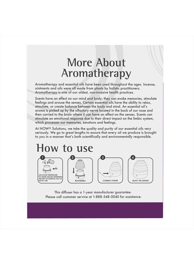 now Essential Oils, Ultrasonic USB Aromatherapy Oil Diffuser, Extremely Quiet, Heat Free, and Easy to Clean, Color Changing LED Diffuser - Image 4