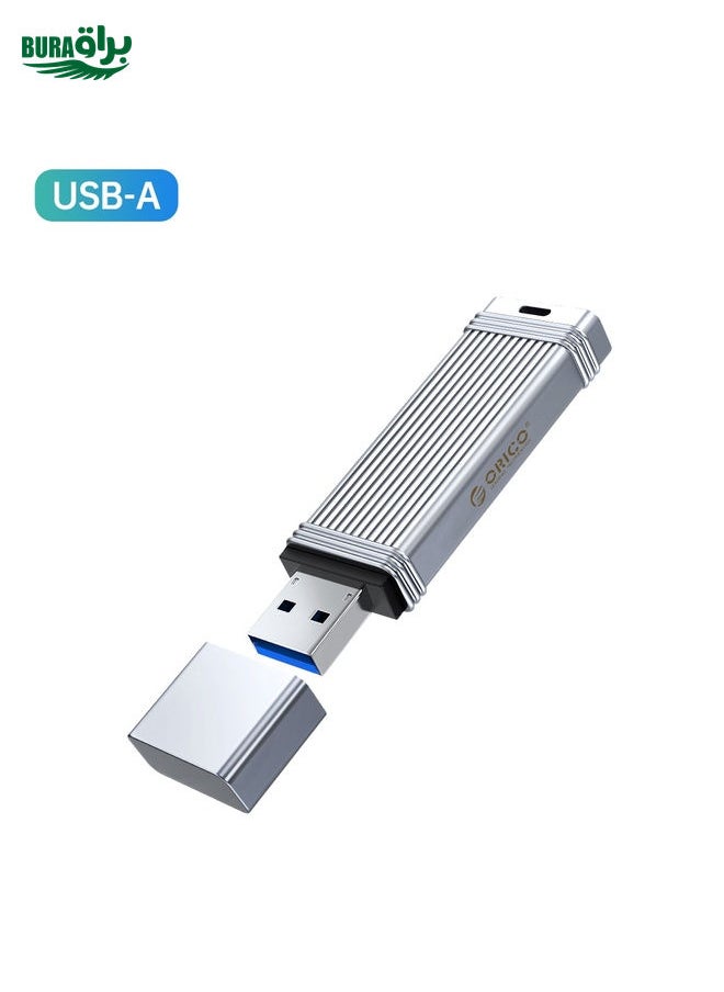 BURAQ ORICO 32GB USB-A USB3.2 Gen1 USB Flash Drive, Read 260MB/s, Write 50MB/s (Silver)  - Image 1