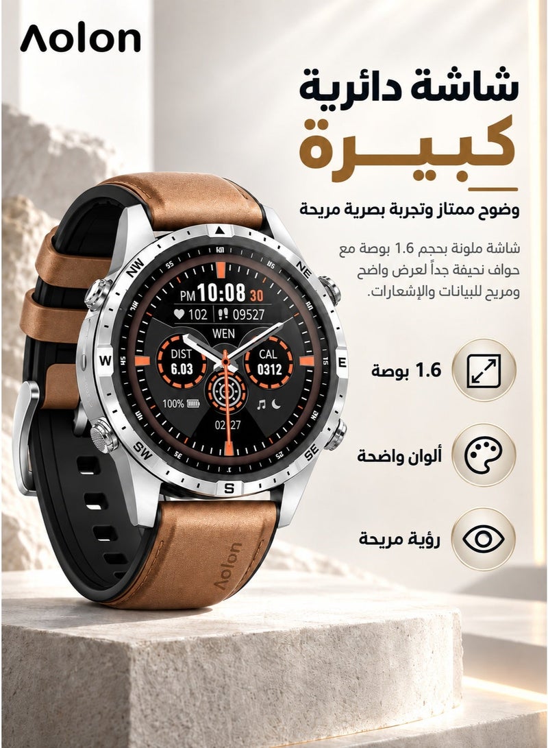 Aolon GT5 PRO Smartwatch – 1.6" HD Display – Bluetooth Calling – Compass – 100+ Sports Modes – IP67 Waterproof Smart Watch - Image 3